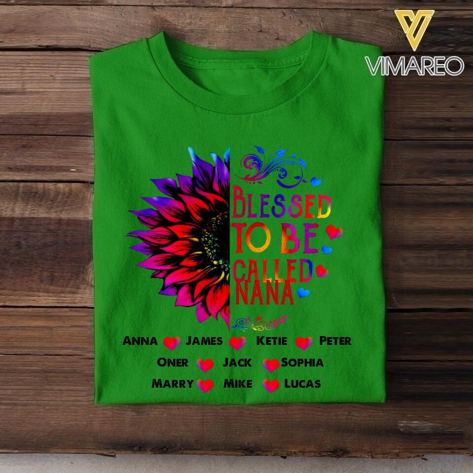 Personalized Blessed To be Called Nana Tshirt Printed 22MAY-HC26  copy