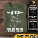 Personalized US Veteran Dad Bob Kid Name Tshirt Printed QTVQ2705