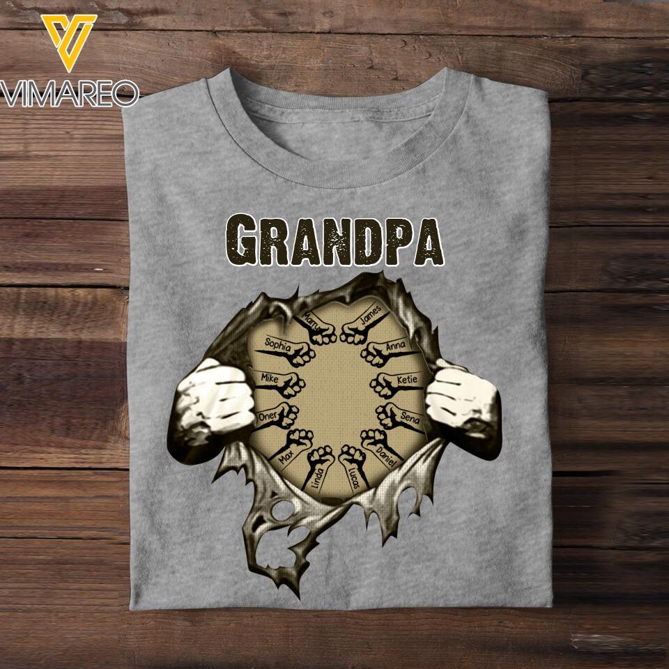 Personalized Grandpa Tshirt Printed 22MAY-LN25