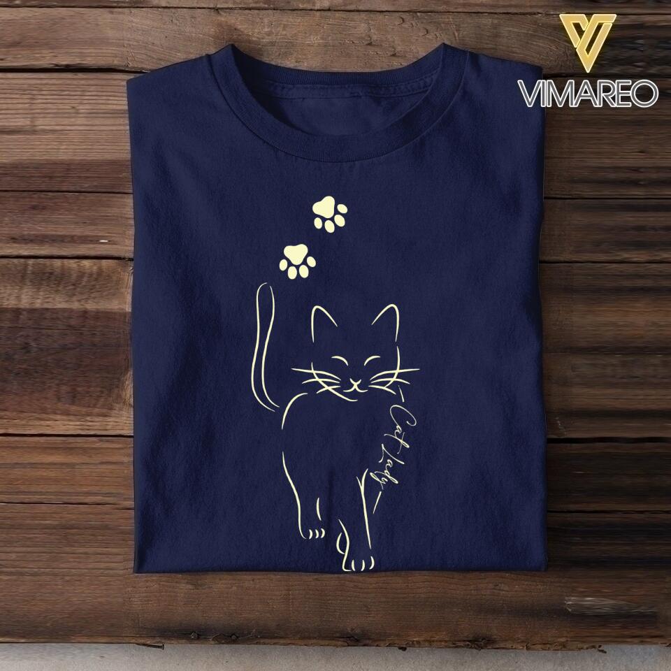 Personalized Cat Lady Tshirt Printed QTHY3005