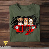 Personalized Jeep Dog Tshirt Printed 22MAY-DT30