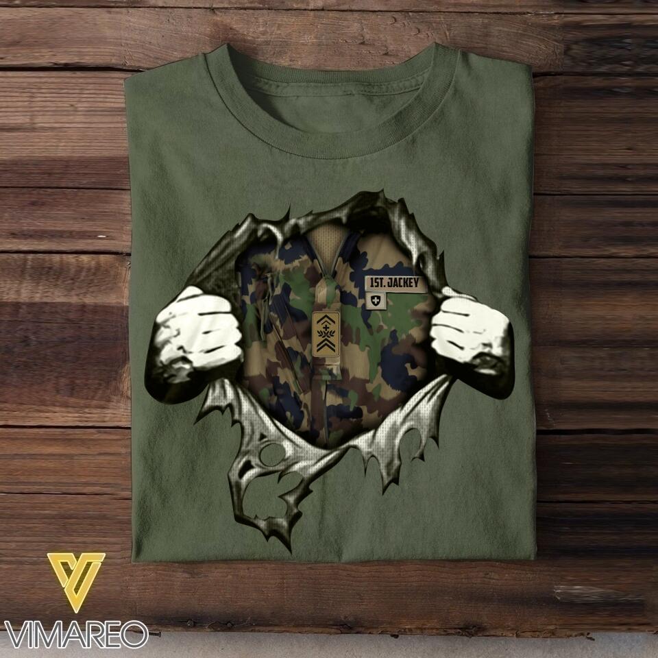 Personalized Swiss Soldier Tshirt Printed 22MAY-HQ31