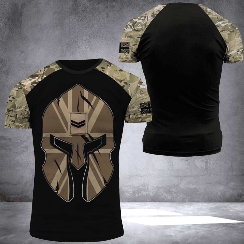 Personalized Uk Army Camo Tshirt or Hoodie 3D Printed QTDT0206
