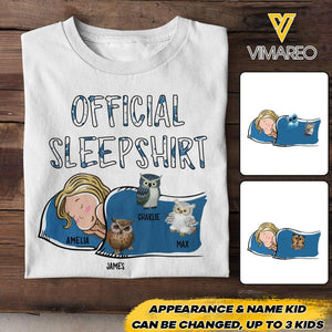 Personalized Owl Official Sleep Tshirt Printed NQHC3105