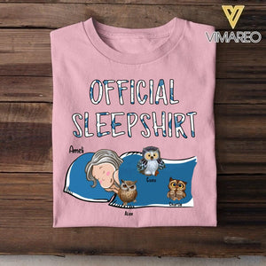 Personalized Owl Official Sleep Tshirt Printed NQHC3105