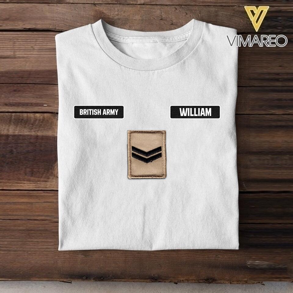 DH Personalized British Army Tshirt Printed DT1205