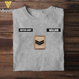 DH Personalized British Army Tshirt Printed DT1205