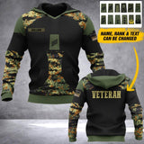 Personalized German Veteran Camo Tshirt or Hoodie 3D Printed QTDT0406