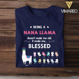 Personalized  NaNa Llama Tshirt Printed QTHY046