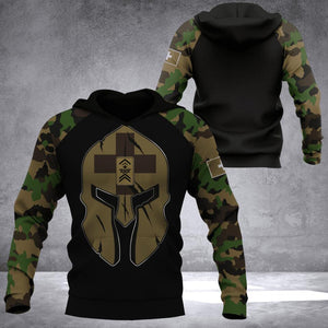 Personalized Swiss Army Camo Tshirt or Hoodie 3D Printed QTDT0606