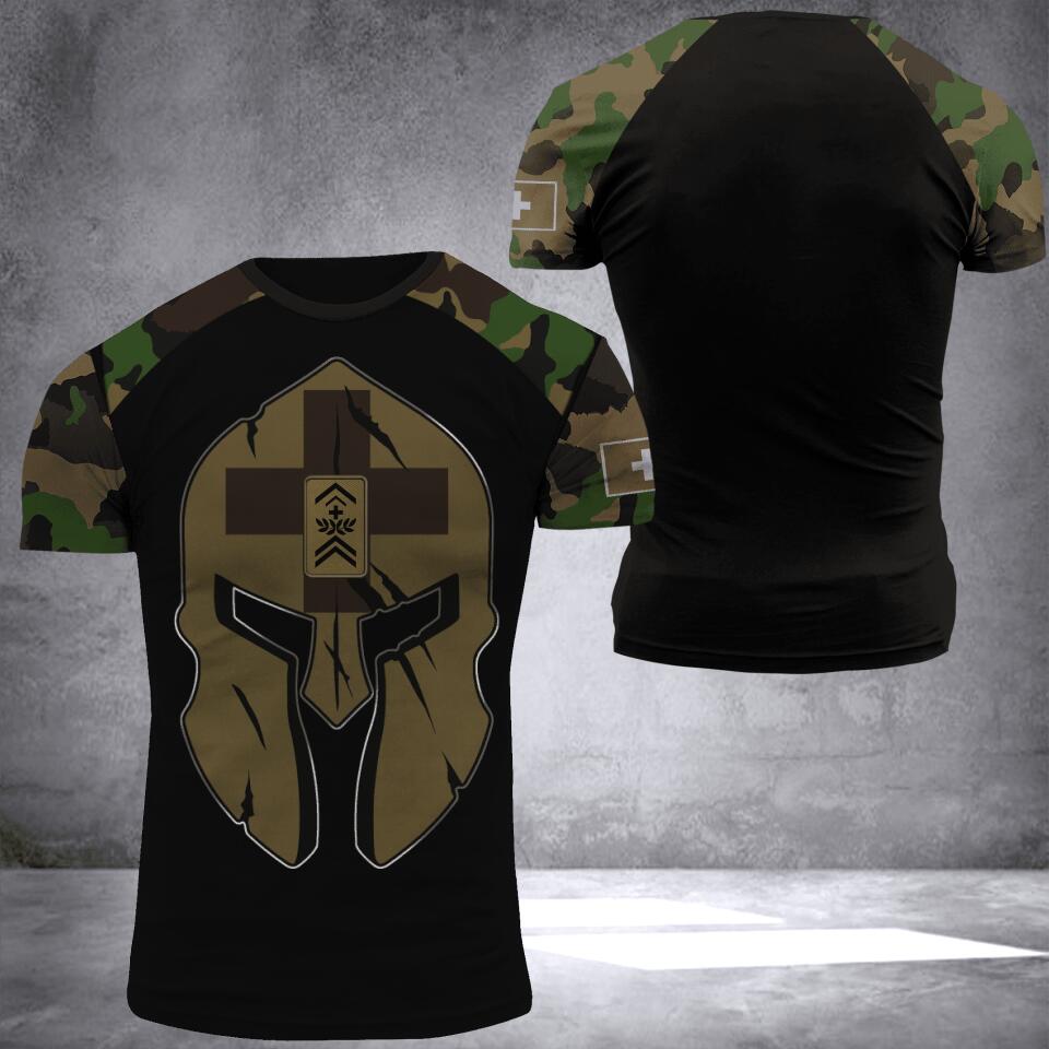 Personalized Swiss Army Camo Tshirt or Hoodie 3D Printed QTDT0606