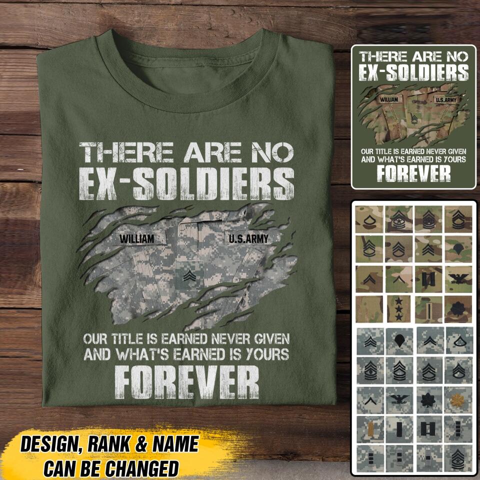 Personalized U.S Soldier Soldier Tshirt Printed 22JUL-DT07