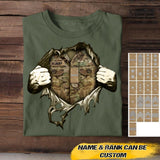Personalized Danish Army/Soldier Tshirt Printed 22JUL-HQ08