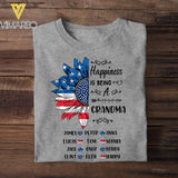 Personalized Happiness Is Being A Grandma Tshirt Printed 22JUL-HC09