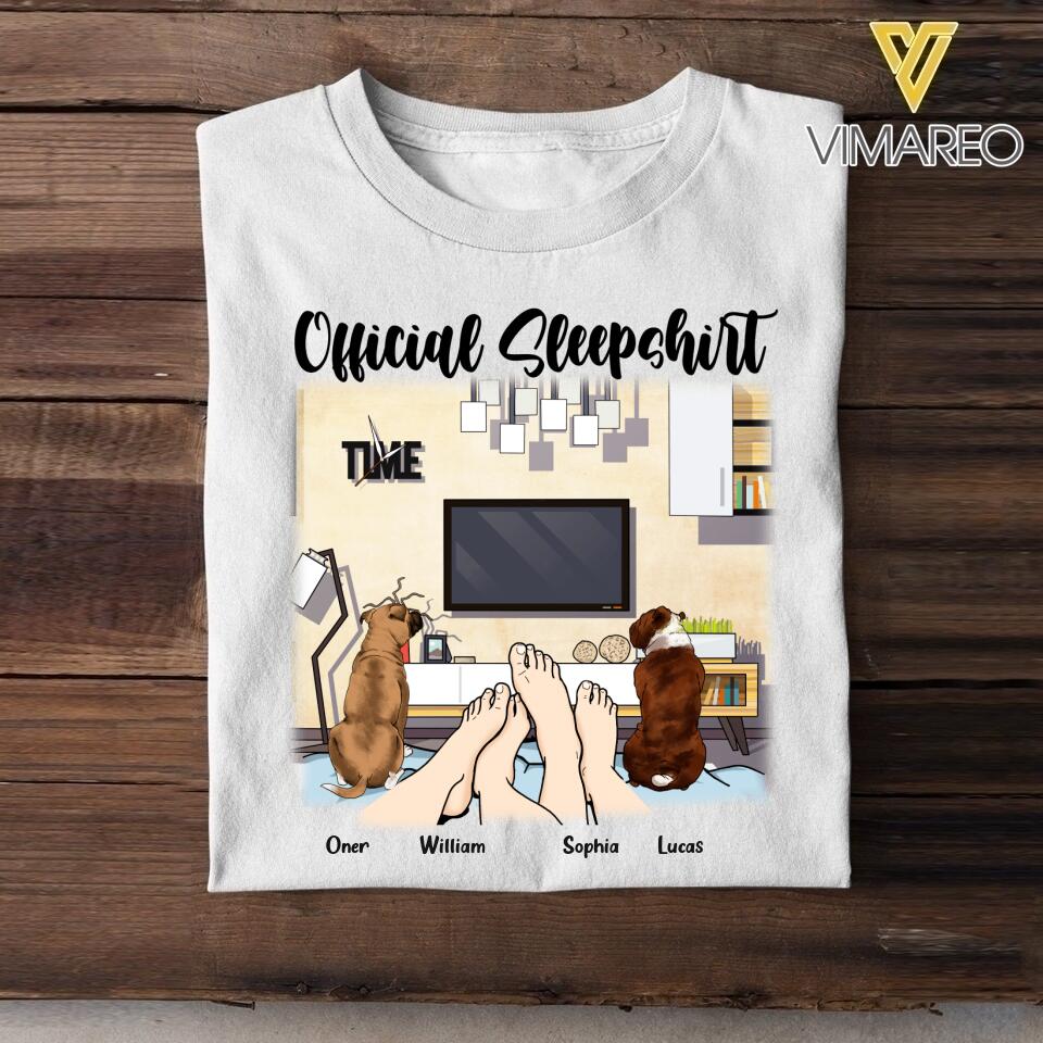 Personalized Official Sleepshirt And Dogs Tshirt Printed QTDT0906