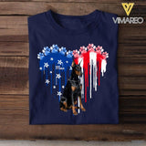Personalized Doberman Dog Flag Independence Day Tshirt Printed 22JUL-HY10