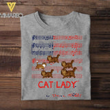 Personalized Cat Mom Music Tshirt Printed QTHY1306