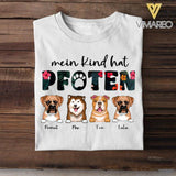 Personalized Mein Kind Hat Pfoten Dog Tshirt Printed QTHC1506