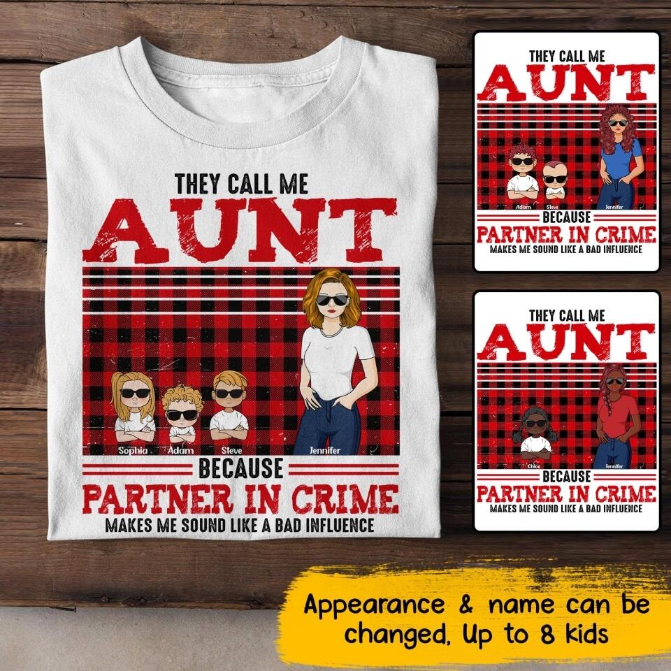 Personalized They Call Me Aunt Custome With Kid Tshirt Printed NQĐT1606