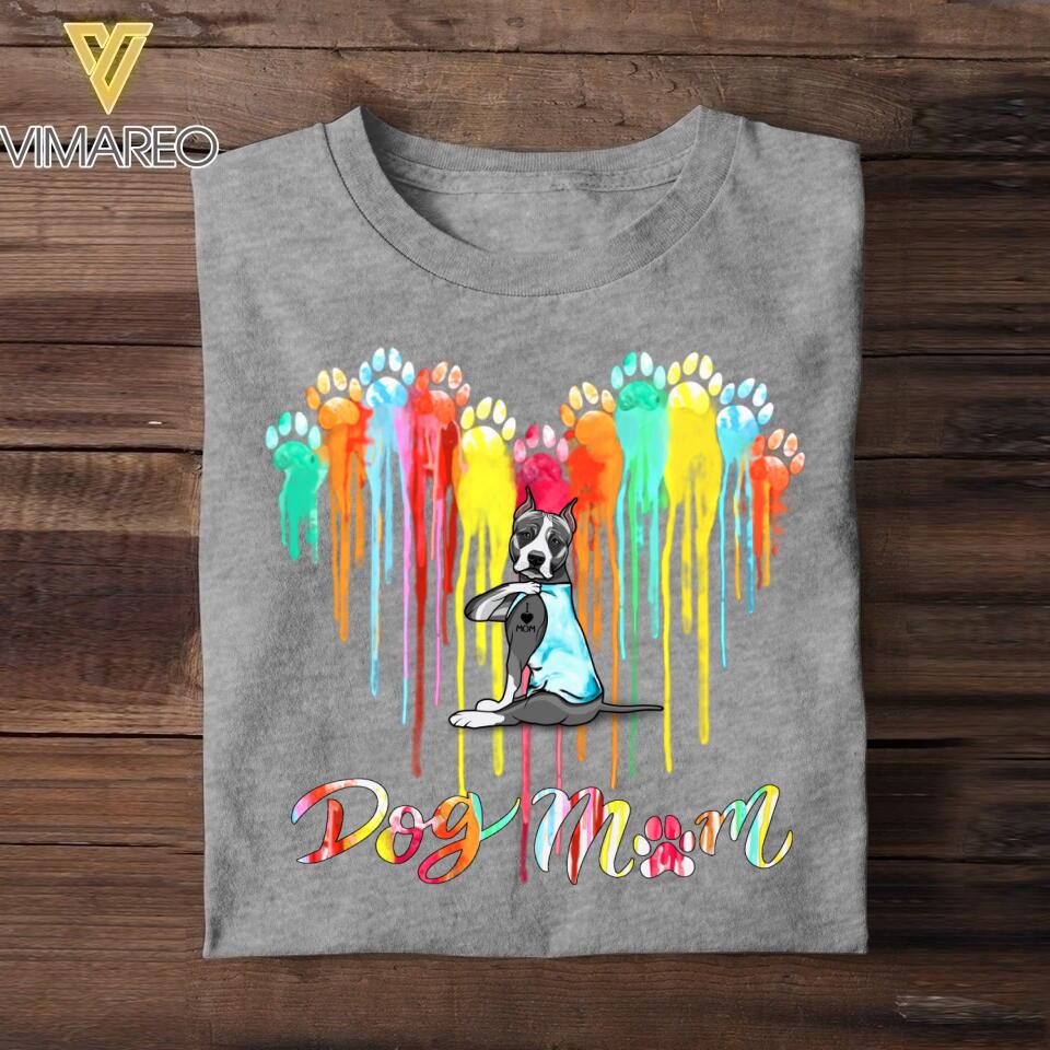 Personalized Dog Mom Tshirt Printed QTHC1606