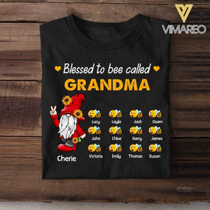 Personalized Blessed To Be Called Grandma Bee Tshirt Printed QTHY1606