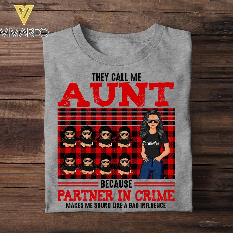 Personalized They Call Me Aunt Custome With Kid Tshirt Printed NQĐT1606