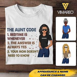 Personalized The Aunt Code Tshirt Printed Gift Iead For Aunt NQHC1706