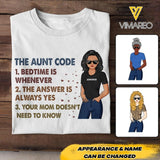 Personalized The Aunt Code Tshirt Printed Gift Iead For Aunt NQHC1706