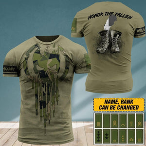 Personalized Sweden Veteran/ Solider Honor The Fallen Tshirt 3D Printed QTDT1806