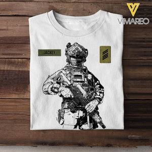 Personalized German Soldier/Veterans Tshirt Printed 22JUL-HQ18