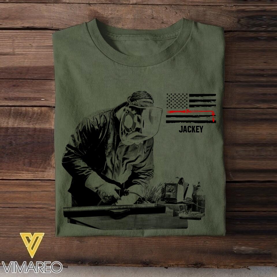Personalized Welder Tshirt Printed 22JUL-HQ20