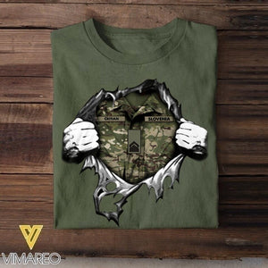 Personalized Slovenian Army/Soldier Tshirt Printed 22JUL-HC21