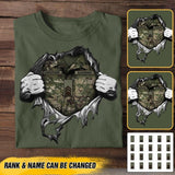 Personalized Slovenian Army/Soldier Tshirt Printed 22JUL-HC21