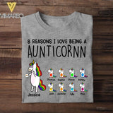 Personalized Reasons I Love Being A Aunticorn Kid Name Tshirt Printed QTHY2206
