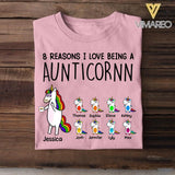 Personalized Reasons I Love Being A Aunticorn Kid Name Tshirt Printed QTHY2206