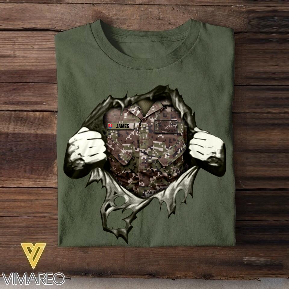 Personalized Slovak Army/Soldier Tshirt Printed 22JUL-HQ22