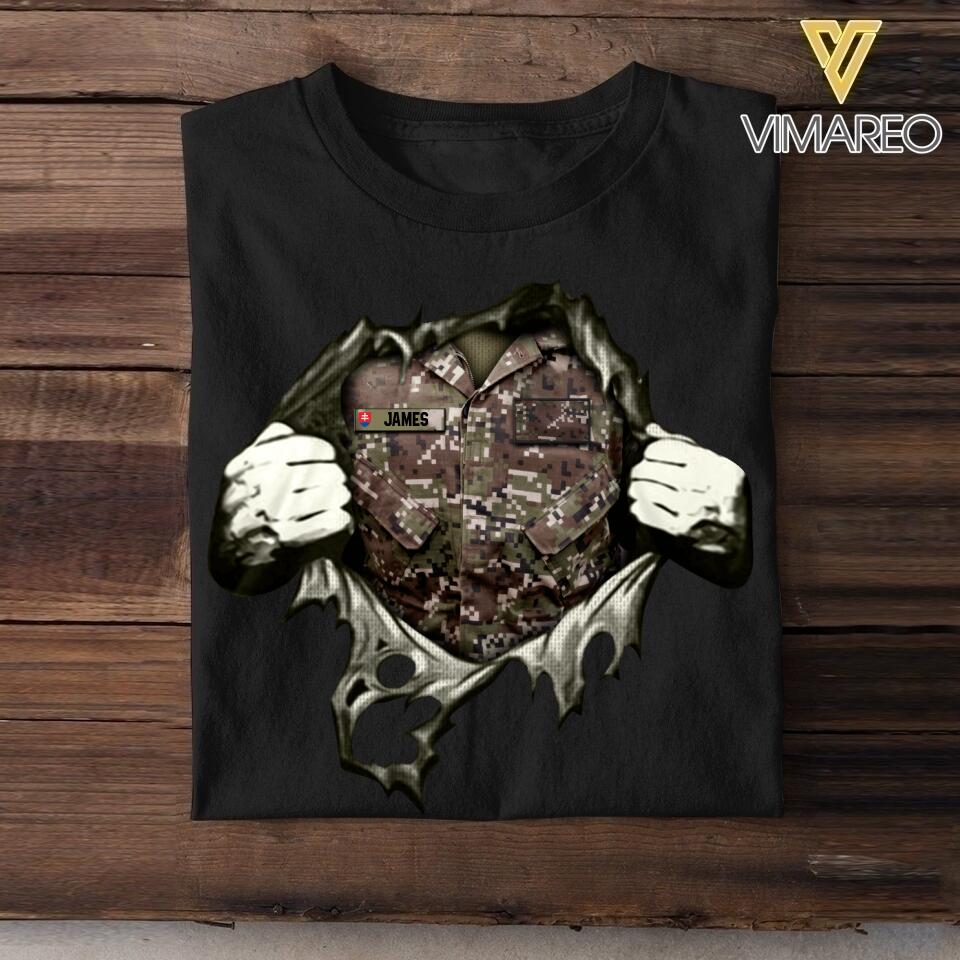 Personalized Slovak Army/Soldier Tshirt Printed 22JUL-HQ22
