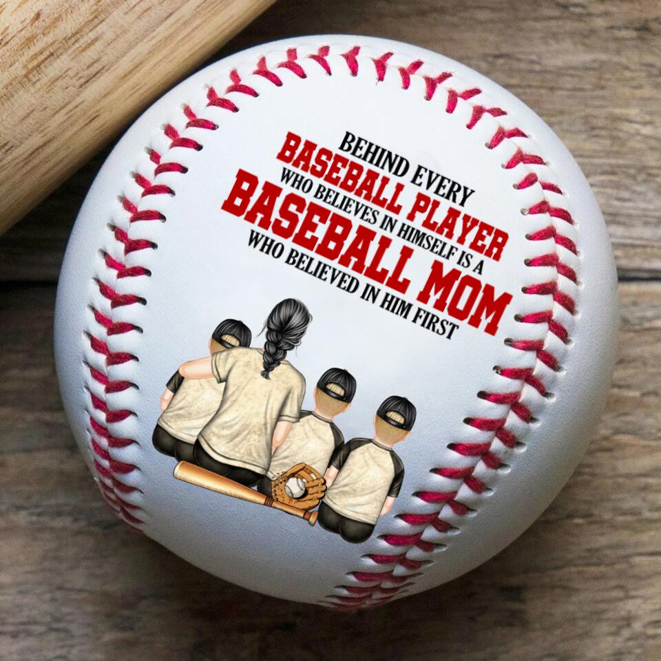 Personalized Behind Every Baseball Player Is A Baseball Mom 3D Printed Baseball QTDT2306
