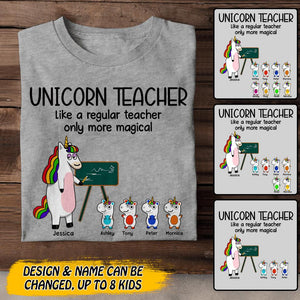 Personalized Unicorn Teacher Tshirt 22JUL-DT24