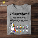 Personalized Unicorn Aunt And Kid Tshirt Printed 22JUL-HY27