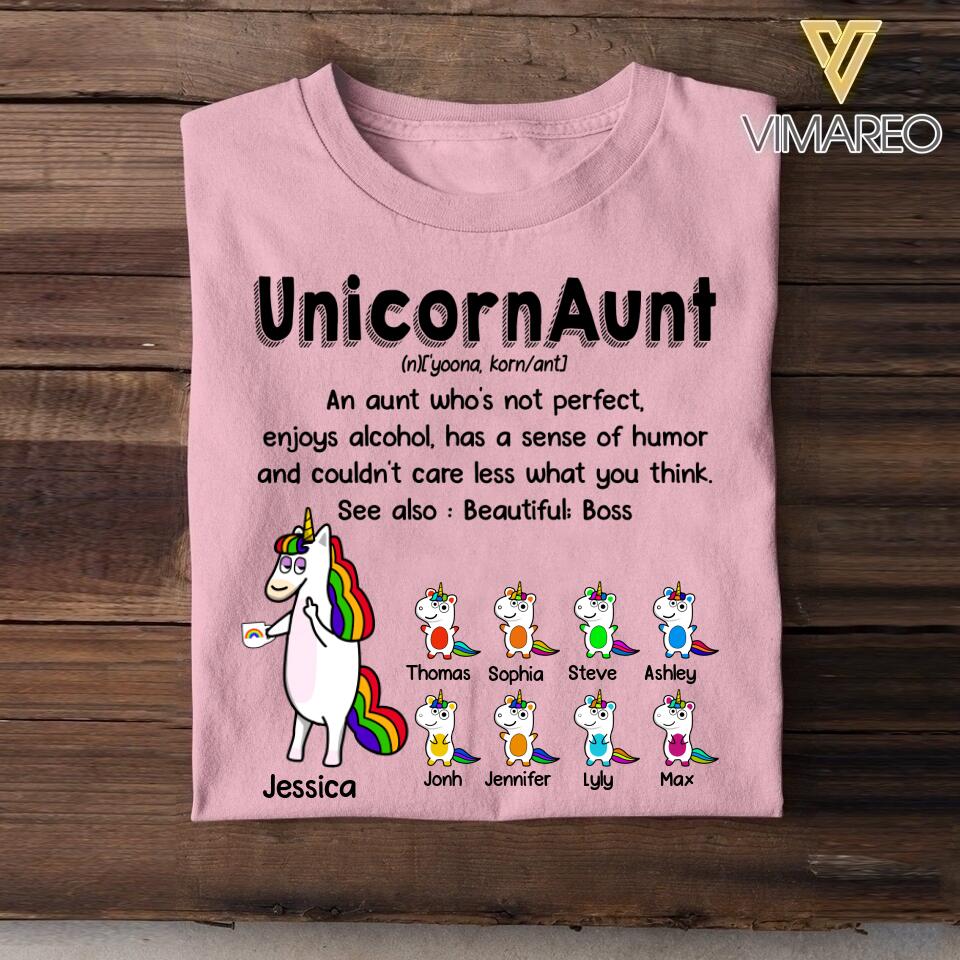 Personalized Unicorn Aunt And Kid Tshirt Printed 22JUL-HY27