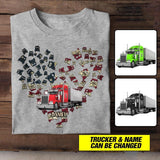 Personalized Trucker Independence Day Tshirt Printed NQHC2706