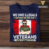 Personalized We Owe illegals Nothing We Owe Our Canadian Veterans Tshirt Printed QTDT2906