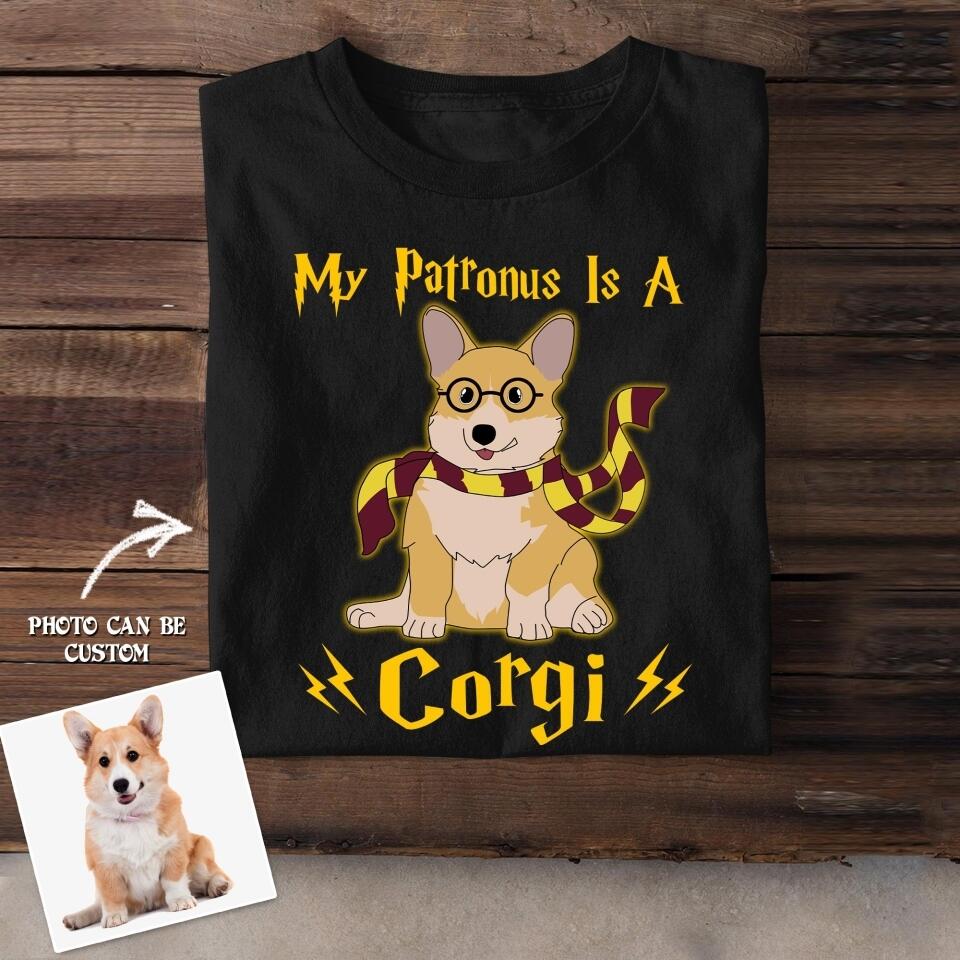 Personalized My Patronus Is A Corgi Upload Photo Tshirt Printed QTDT2906
