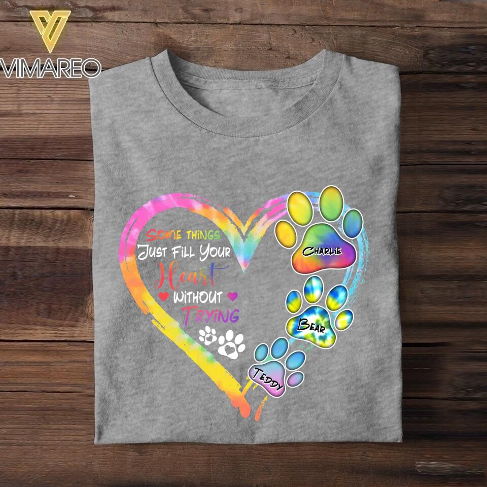 Personalized Somethings Just Fill Your Heart Without  Trying Tshirt Printed NQDT2906