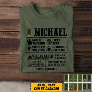 Personalized Netherland Soldier/Veterans Tshirt Printed 22JUL-DT30
