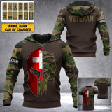 Personalized Swiss Veteran Camo Sku Tshirt or Hoodie 3D Printed QTDT0407