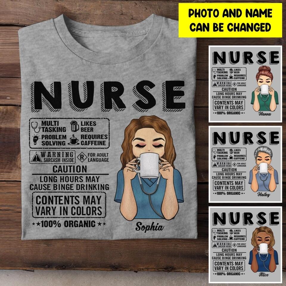 Personalized Nurrse Tshirt Printed 22JUY-HY06