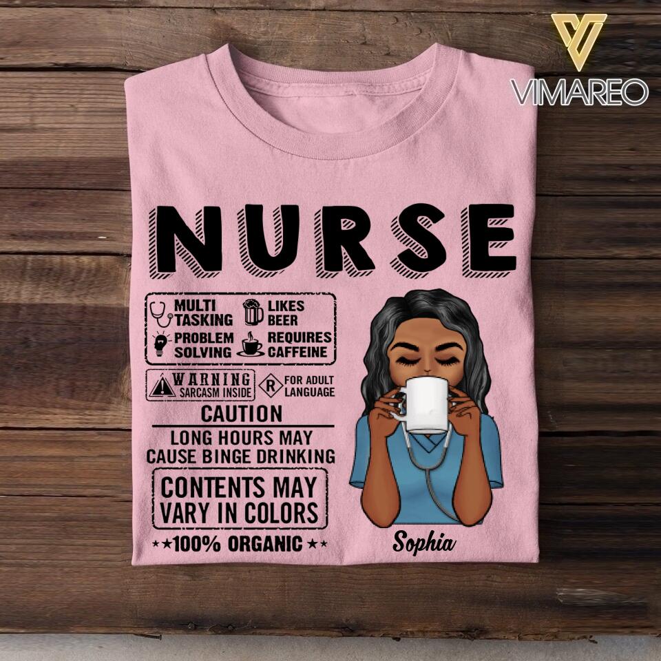 Personalized Nurrse Tshirt Printed 22JUY-HY06