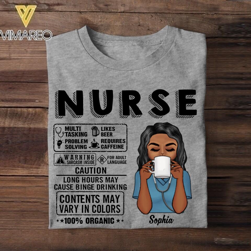 Personalized Nurrse Tshirt Printed 22JUY-HY06